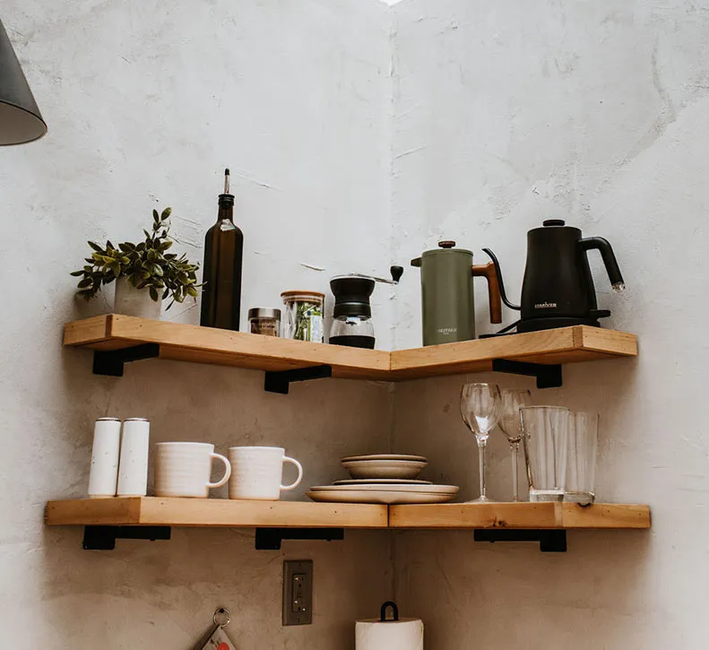Floating Shelves and Skylight Forest Dome