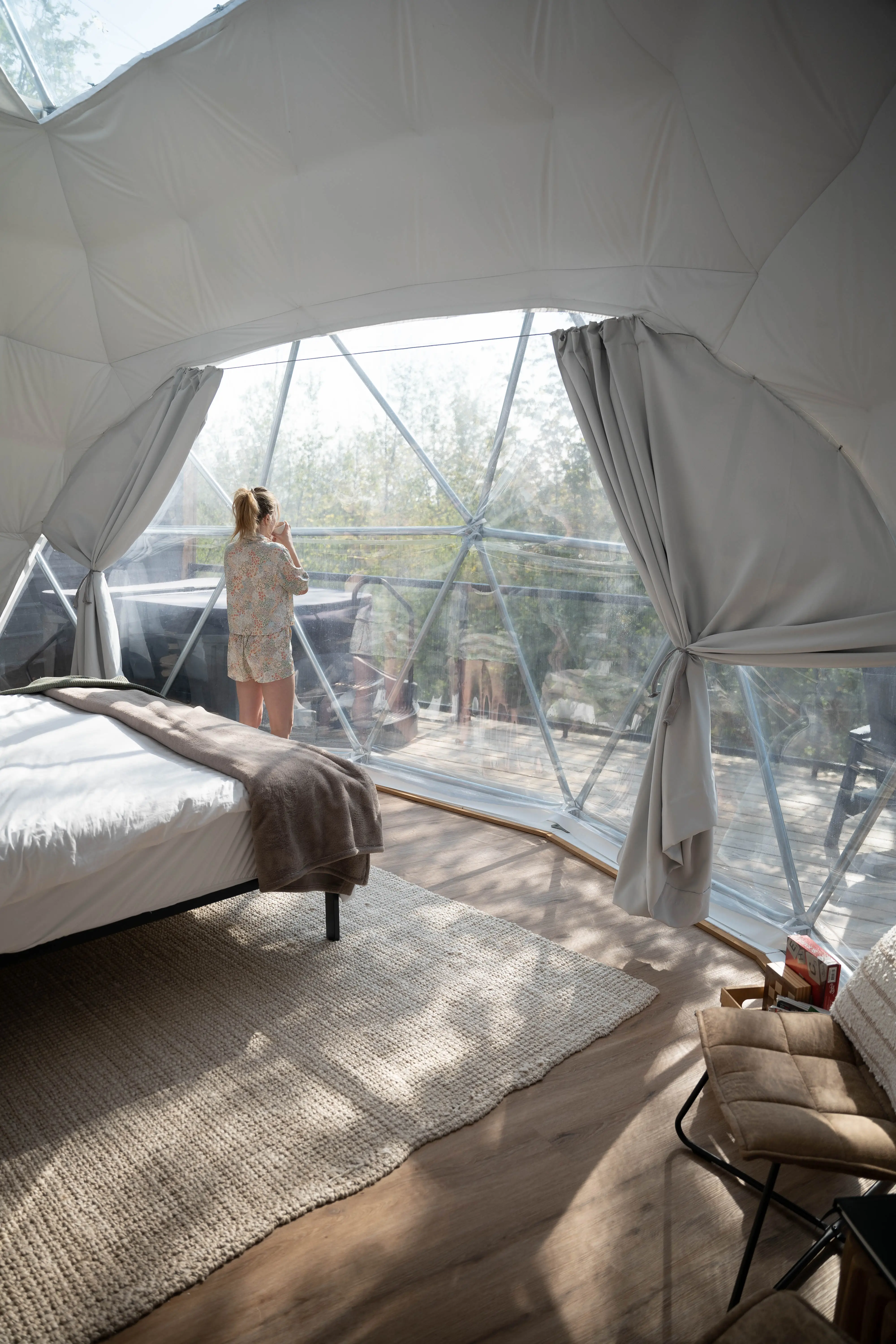 Morning Coffee In The Forest Dome