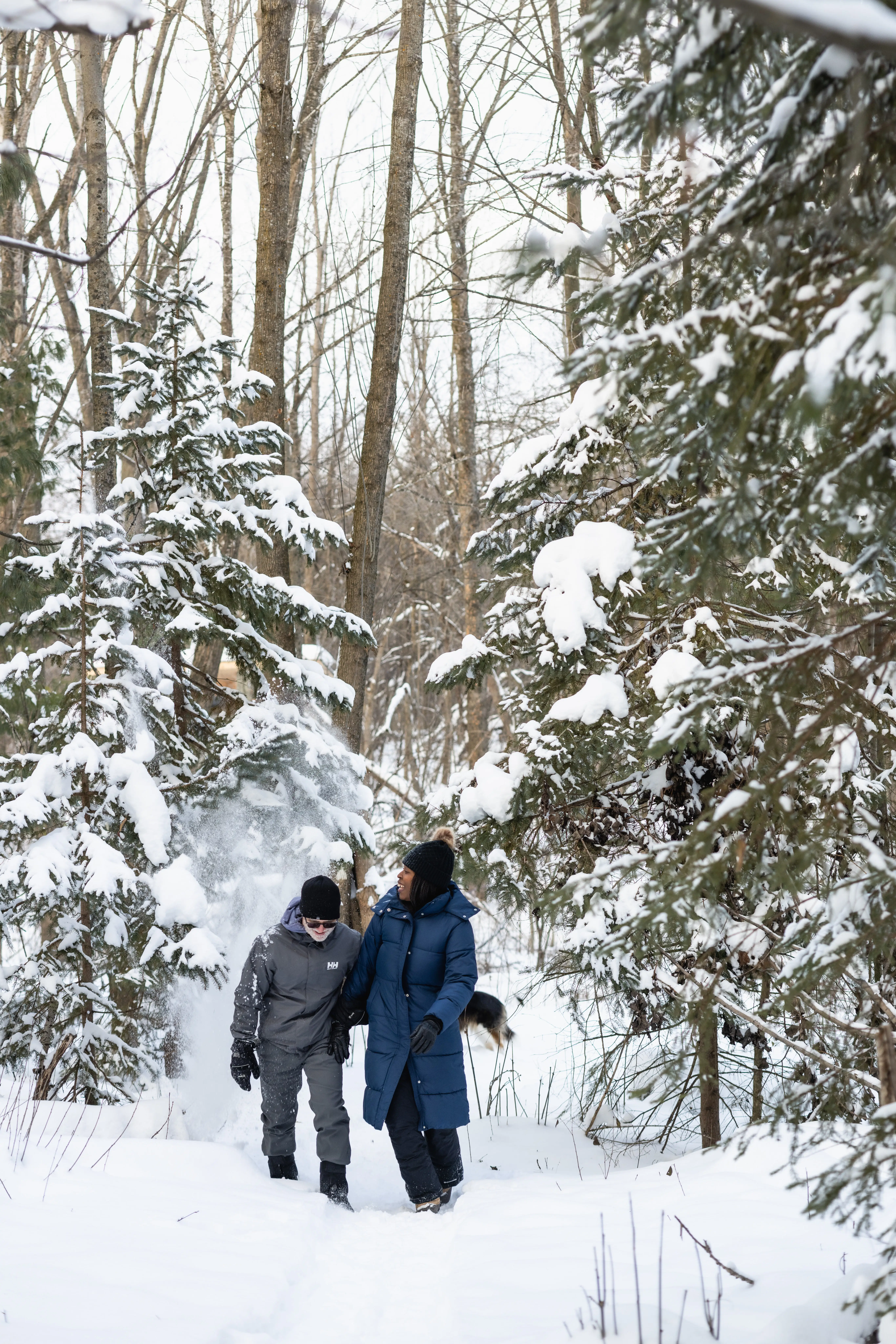 Couple Walking In The Snow