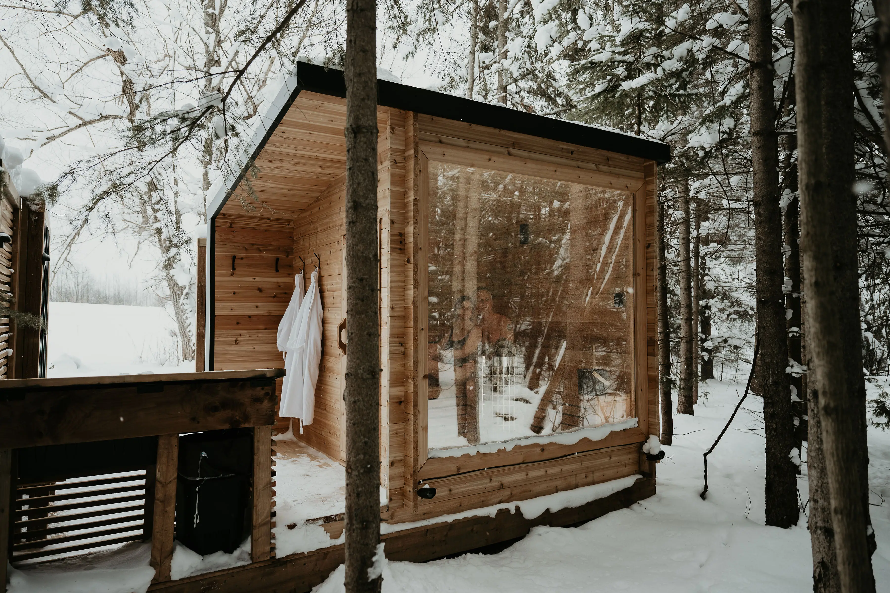 Outdoor Sauna In Winter