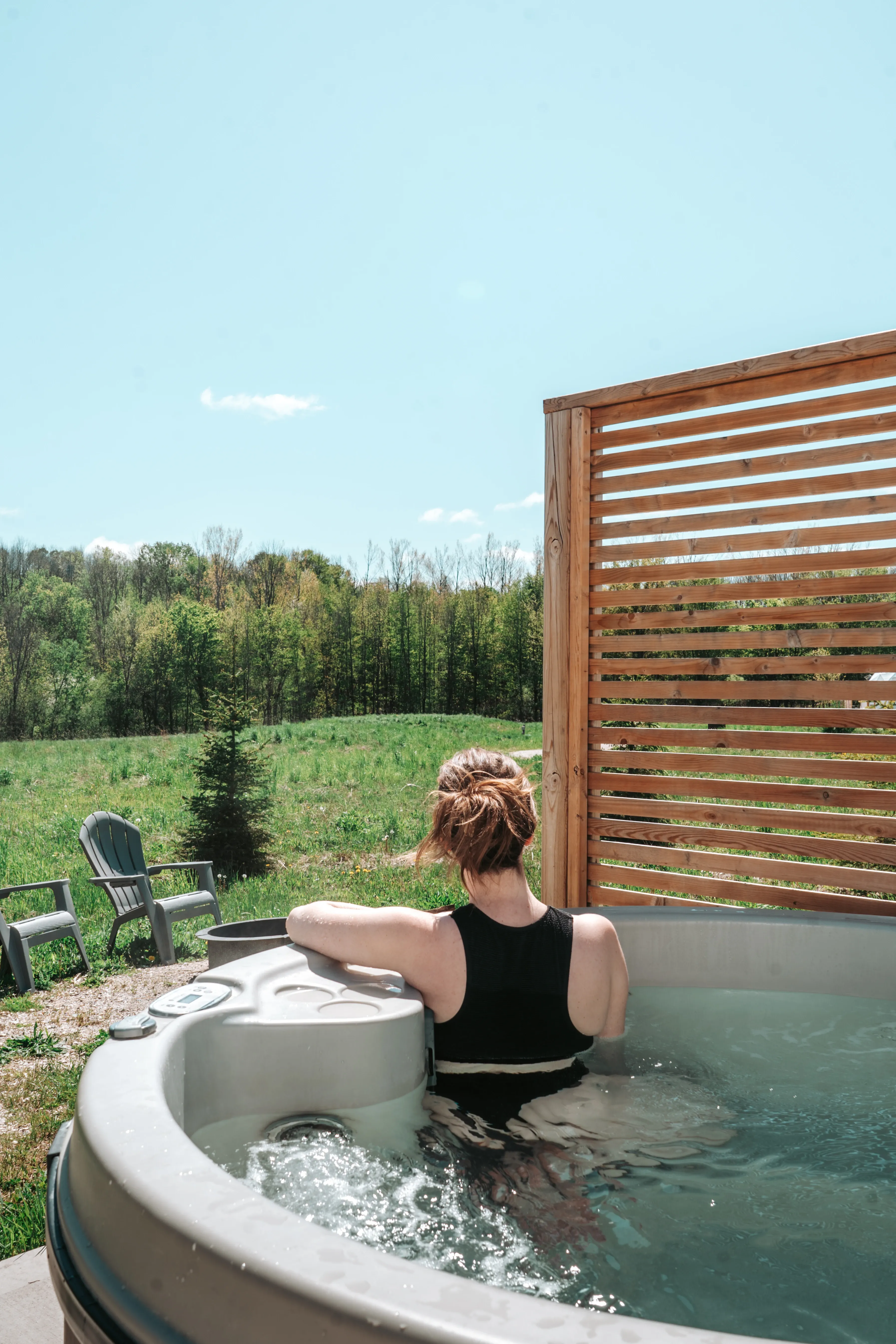 Spring Hot Tub Overlooking The Meadow
